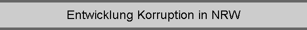Entwicklung Korruption in NRW